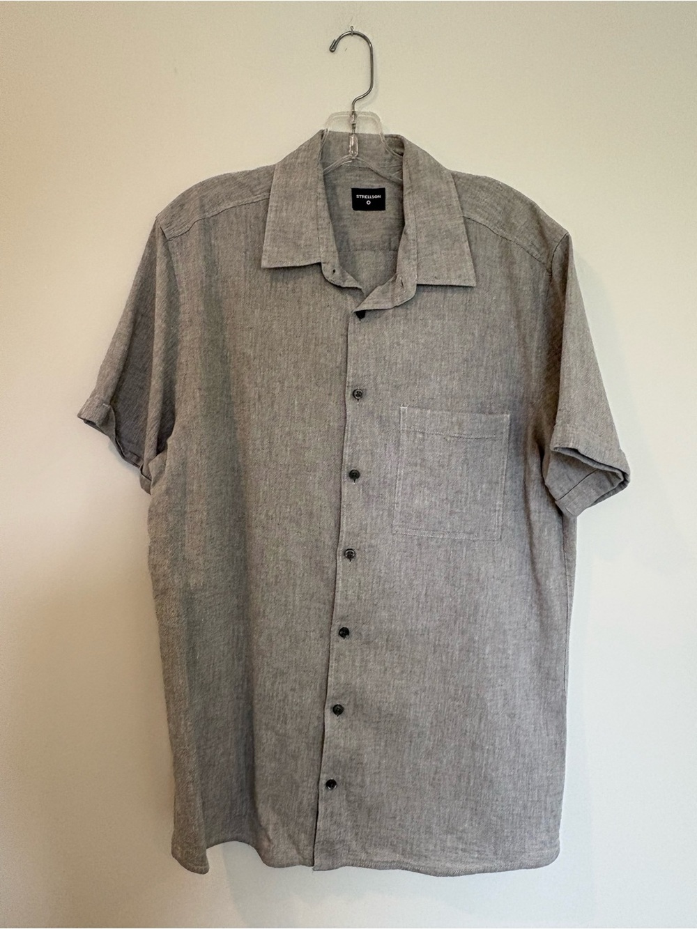 Strellson Light Gray Short-Sleeve Button-Down Shirt